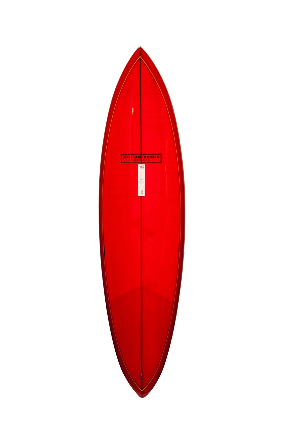 William Dennis Custom "Retro Pin Tail" Longboard Surfboard - Ventura Surf Shop